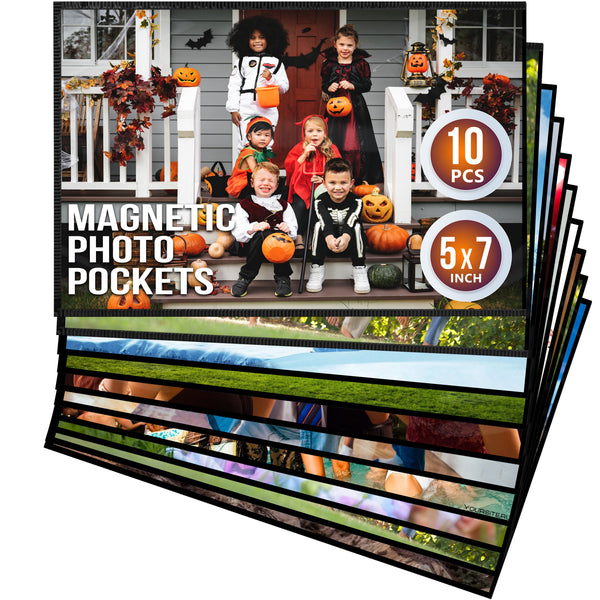 Magnetic Picture Frames 5x7 inch Photo Pockets