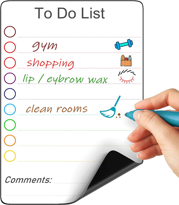 Dry Erase Magnetic to Do List for Fridge 5.5x8 inch