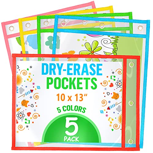 JUZARI Dry Erase Pockets 10x13 inch